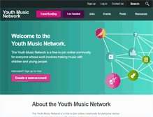 Tablet Screenshot of network.youthmusic.org.uk
